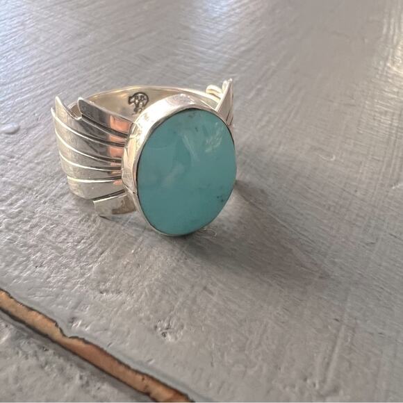 Running Bear Navajo Native 925 Sterling Silver Ring Size 9.5 - Picture 9 of 10